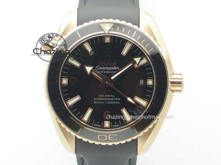 0511 Planet Ocean Master Chrono SS OM 1:1 Best Edition Black Dial On SS Bracelet A9900 V Fashionable 8113